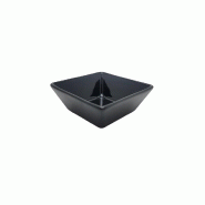 METRO PROFESSIONAL Plat à tapas Vilo, porcelaine, 8 x 8 cm, carrée, noire, 6 unités - noir porcelaine 306964