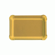 Mini plateau traiteur carton or 16x22cm - par 50