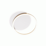 Plafonnier LED série 8195 en métal et aluminium, couleur or mat, 60 W, 4 800 lm, dimmable, design moderne et élégant pour les intérieurs - Perenz