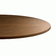 Restootab Plateau Ø120 decor chene marron - marron Bois manufacturé PL-R120M-CH.MAR Restootab Plateau Ø120 decor chene marron - marron Bois manufacturé PL-R120M-CH.MAR