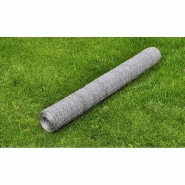 Vidaxl grillage pour volière acier galvanisé 25 x 0,5 m argenté 140418