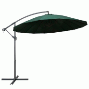 VidaXL Parasol suspendu avec poteau en aluminium Vert 3 m Modèle Zéphyr Prestige Plus - 47221