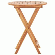 VidaXL Table pliable de jardin 60x75 cm bois d acacia massif - marron Bois massif 46346 VidaXL Table pliable de jardin 60x75 cm bois d acacia massif - marron Bois massif 46346