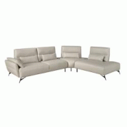 AC ANGEL CERDA Angel Cerdá Canapé d'angle droite cuir sable 6213C 341 x 254 x 94 - marron fourrure 8435631033196 AC ANGEL CERDA Angel Cerdá Canapé d'angle droite cuir sable 6213C 341 x 254 x 94 - marron fourrure 8435631033196