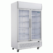 Armoire réfrigérée à boissons - 950L - 2 portes vitrées battantes sur roulettes - Thermostat digital Armoire réfrigérée à boissons - 950L - 2 portes vitrées battantes sur roulettes - Thermostat digital