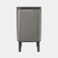 Poubelle Brabantia Bo Hi 4L - Platinum - Compacte et Facile à Utiliser