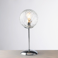 Bonetti Illumina Demetra Lampe de table en fer chromé poli 1 lumière H.32 d.13 BL279-LT-CR - gris 8050713219000