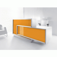 Bureau d'accueil original modèle Foro - MDD - Orange, Blanc, A droite_1