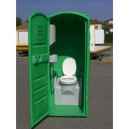 Toilette mobile avec double lunette et abattant blanc