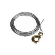 Câble en acier 10 mètres diamètre 5mm avec crochet PRCAB10C