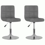 Décoshop26 - Lot de 2 tabourets de bar chaise de comptoir siège pivotant hauteur réglable en tissu gris clair DEC025231 - gris 3000255142286 Décoshop26 - Lot de 2 tabourets de bar chaise de comptoir siège pivotant hauteur réglable en tissu gris clair DEC025231 - gris 3000255142286