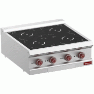 Diamond - Cuisinière électrique, 4 foyers a induction -Top- - réf. E7/4ID7T-N - gris AKS-E7/4ID7T-N