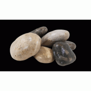 Galet de mer 40/120 - idéal pour massifs - Silex, gris et beige, roulé