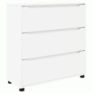 Helloshop26 - Armoire de rangement minimaliste avec tiroirs 80 x 31 x 81 cm en bois d'ingénierie blanc 02_0054621 - blanc Bois massif 3000238585000