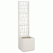 Helloshop26 - Cache-pot de jardin haut design moderne intérieur extérieur 36 x 36 x 140 cm en polypropylène blanc 02_0058835 - blanc 3000240802621