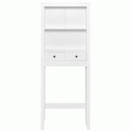 Helloshop26 - Étagère de rangement au-dessus des toilettes 60 x 20,5 x 165 cm rangement pratique 3 étagères ouvertes moderne en MDF 20_0017404 - v