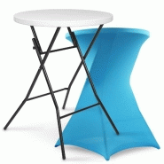 Mange-debout pliable et housse de mange debout turquoise