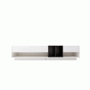 Merax Lowboard TV Board, meuble TV, brillant avec tiroirs et compartiments ouverts, largeur 190 cm - blanc multi-matériau WF310717718WAA