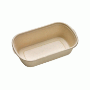 Packnwood FHC - 300Pcs - Boite rectangulaire brune en pulpe "Eco-Rec" - 195x116x50mm 700ml - marron Matériau naturel 210APURC24BR Packnwood FHC - 300Pcs - Boite rectangulaire brune en pulpe "Eco-Rec" - 195x116x50mm 700ml - marron Matériau naturel 210APURC24BR