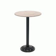 RestooTab - Mange-debout Versailles Ø50cm décor marbre yule - beige fonte TB-VRSFF-R50M-MB.YUL