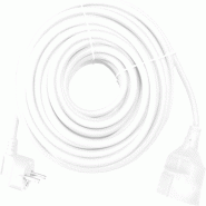 Silver Electronics Rallonge électrique 5 mètres, Blanc, Sécurité enfants, Puissance max. 3.500W, 250V, 3 fils 1,5mm2, Mise à la terre - blanc 9215
