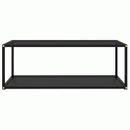 VidaXL 322898  Coffee Table Black 100x50x35 cm Tempered Glass Modèle Apex Panorama Nord - 322898