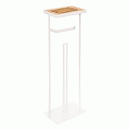 WellHome - Porte-papier toilette avec réserve et support pour téléphone - WH14048