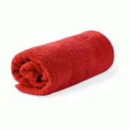 4 X serviettes en coton rouge, de 100 x 50 cm chacune. - 5601316498113
