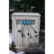 Borne en béton de distribution d'énergie pour aires d'accueil - MANOL - configuration sur-mesure