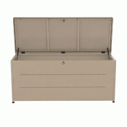 COULEURS DU MONDE Coffre de rangement 800L pour extérieur  – Acier galvanisé couleur taupe - marron acier 3700263329586