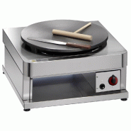Crêpière à gaz 1 plaque de d=400 mm - 480x480x270 mm - 3,6 Kw - 4416004R Eurast - gris inox 4416004R