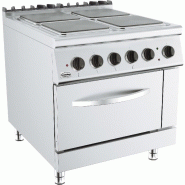 Cuisinière électrique 4 plaques avec four électrique - 800x900x900 mm - P7178.3035