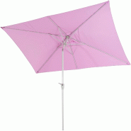 Décoshop26 - Parasol de jardin 2x3m rectangulaire inclinable polyester/aluminium 4,5kg lilas 04_0003894 - aluminium 3000536032695