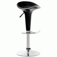 Décoshop26 - Tabouret de bar x1 avec repose-pieds assise pivotante en plastique noir et métal chromé 10_0005367 - noir 3000252605470 Décoshop26 - Tabouret de bar x1 avec repose-pieds assise pivotante en plastique noir et métal chromé 10_0005367 - noir 3000252605470
