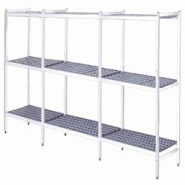 EURAST - Étagères en duralumin 3 niveaux - 3325x470x1700 mm - 33254300 - inox 33254300 EURAST - Étagères en duralumin 3 niveaux - 3325x470x1700 mm - 33254300 - inox 33254300