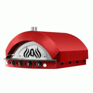 Four à pizza à gaz manuel rouge - 11 pizzas Ø 25 cm | Ggm