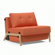 INNOVATION LIVING  FAUTEUIL DESIGN SOFABED CUBED 02 WOOD ARGUS RUST CONVERTIBLE LIT 200*90 CM