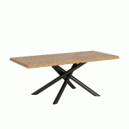 Itamoby Table Extensible 90X200/300 Cm Vindral Chêne Écorcé Pieds Anthracite - marron Bois manufacturé 8050598908594