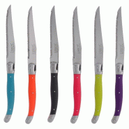 JEAN DUBOST Coffret de 6 couteaux à steak - Laguiole Tonic Mix - 035-1053769