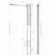 Lampadaire urbain solaire zenit lat 1 / led / 30 w / en aluminium et acier galvanisé / 5 m