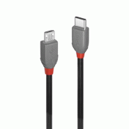 LINDY Cble USB 2.0 Type C vers Micro-B Anthra Line 2m
