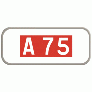 Panonceau d'identification M10a - Numéro de route ou d'autoroute Panonceau d'identification M10a - Numéro de route ou d'autoroute