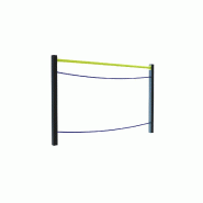 Parcours de Santé - Pont de Tarzan en acier galvanisé thermolaqué avec corde renforcée Parcours de Santé - Pont de Tarzan en acier galvanisé thermolaqué avec corde renforcée
