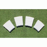 Pavés tour d'arbre - Béton Blanc crème - Forme Trapèze - 18 cm x 16,5/13,5 cm x 3,5 cm