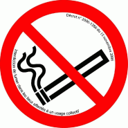 Pictogramme adhésif 200mm - Défense de fumer