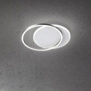 Plafonnier LED Perenz ORBIT, blanc et gris, 43W, en aluminium. - blanc 8194 GR LC