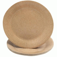 ProNappe Pro Nappe - Réf. 79109i - 20 Assiettes - diamètre 23 cm - carton - kraft - 3281510791092