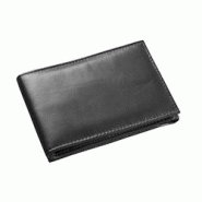 Quo Vadis - Porte-carte papillon - Silky - Noir - 14x8 cm - Cuir pleine fleur de vachette - bleu 218077Q Quo Vadis - Porte-carte papillon - Silky - Noir - 14x8 cm - Cuir pleine fleur de vachette - bleu 218077Q