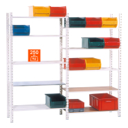 Rayonnage spécifique industrie  pour le stockage de cartons, bacs ou pièces métalliques  - PROFILTUB