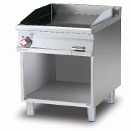 Redcook Fry-top électrique lisse chromé, homologué MOCA, sur meuble ouvert, acier inox, 60x70,5x90 cm, modèle FTL-76ETS - 1885